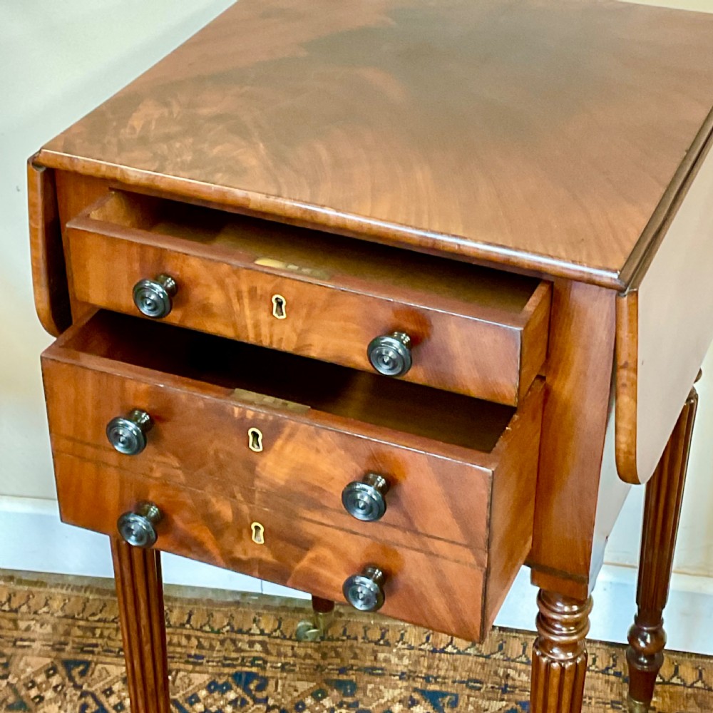 19th century mahogany pembroke style side table View IV