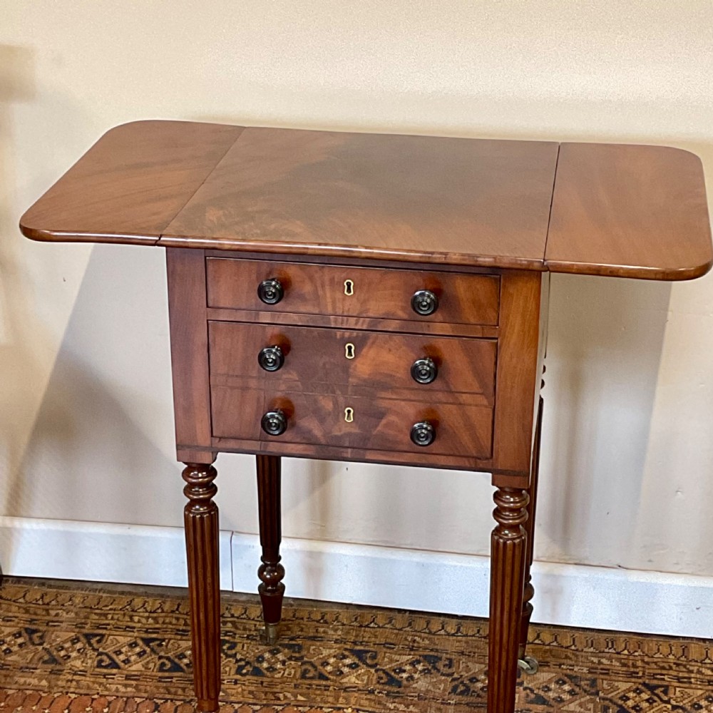 19th century mahogany pembroke style side table View VI