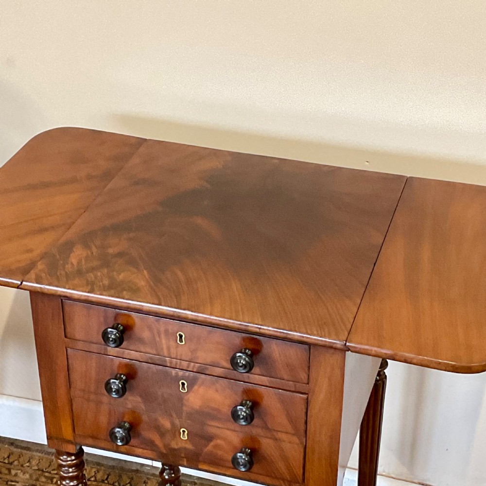 19th century mahogany pembroke style side table View VII