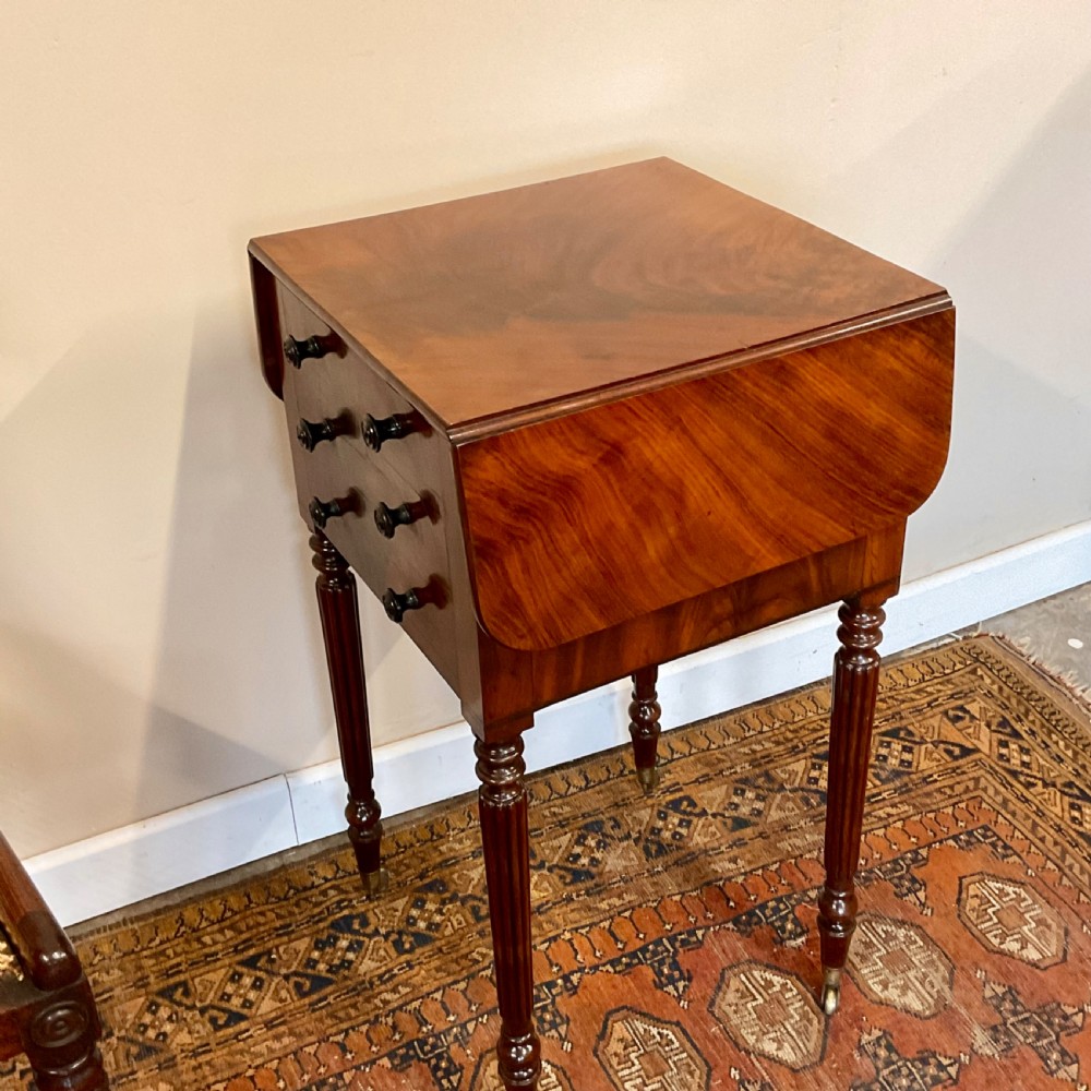 19th century mahogany pembroke style side table View X