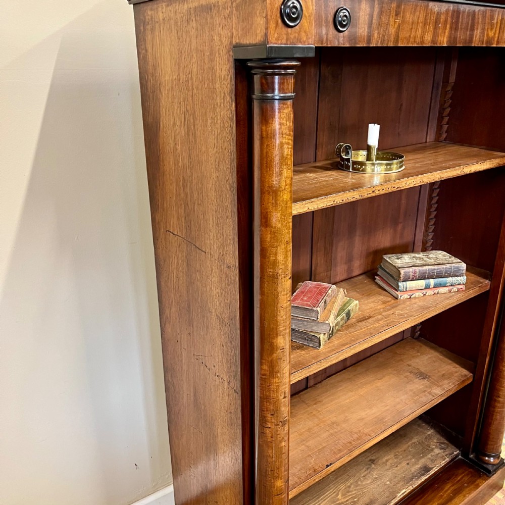 19th century mahogany open bookcase View IX