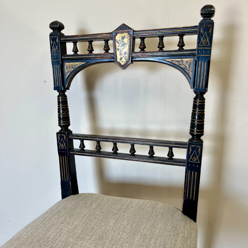 19th century ebonised aesthetic movement chair View II