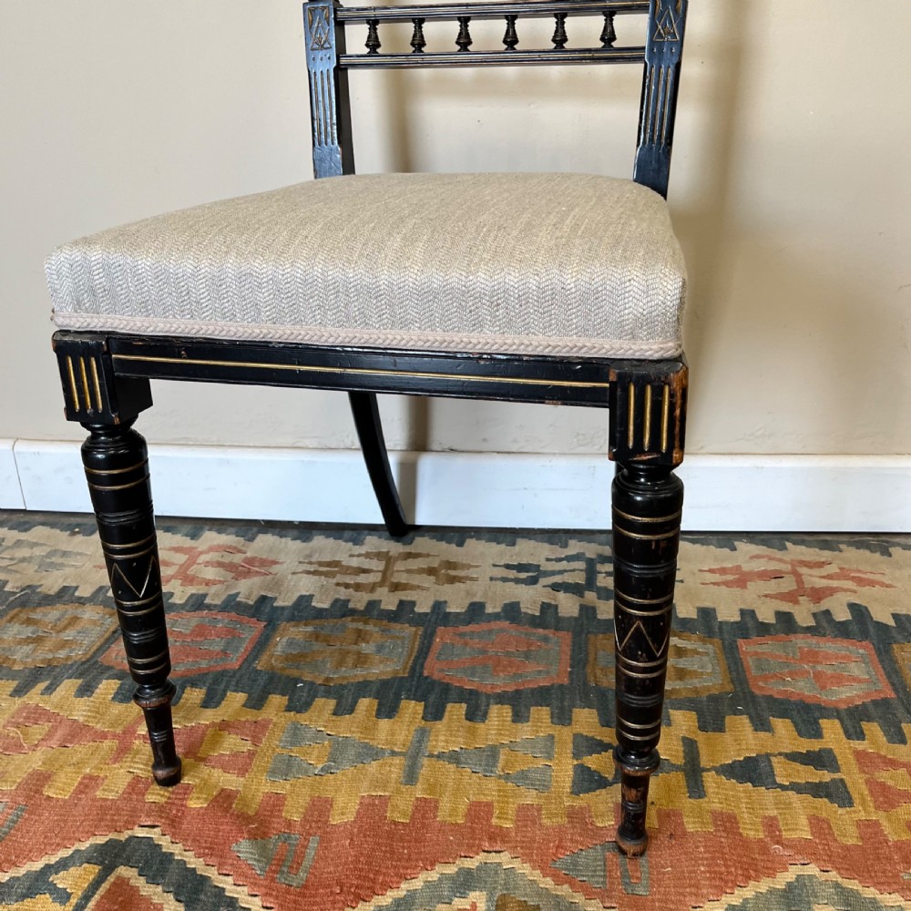 19th century ebonised aesthetic movement chair View VI