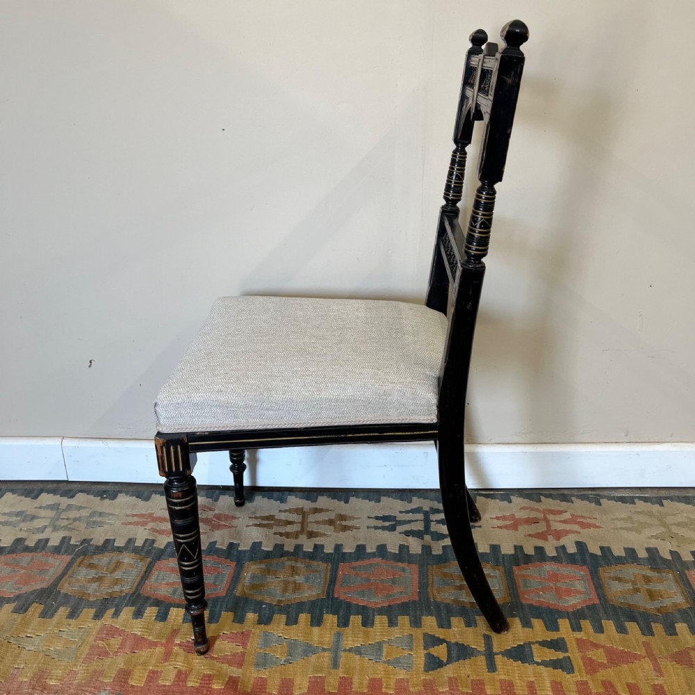 19th century ebonised aesthetic movement chair View VII