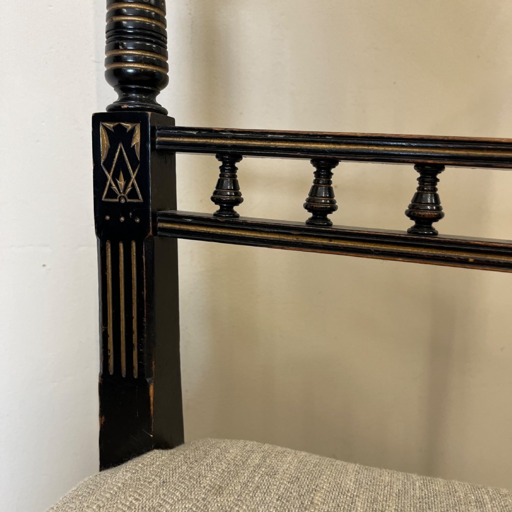 19th century ebonised aesthetic movement chair View VIII