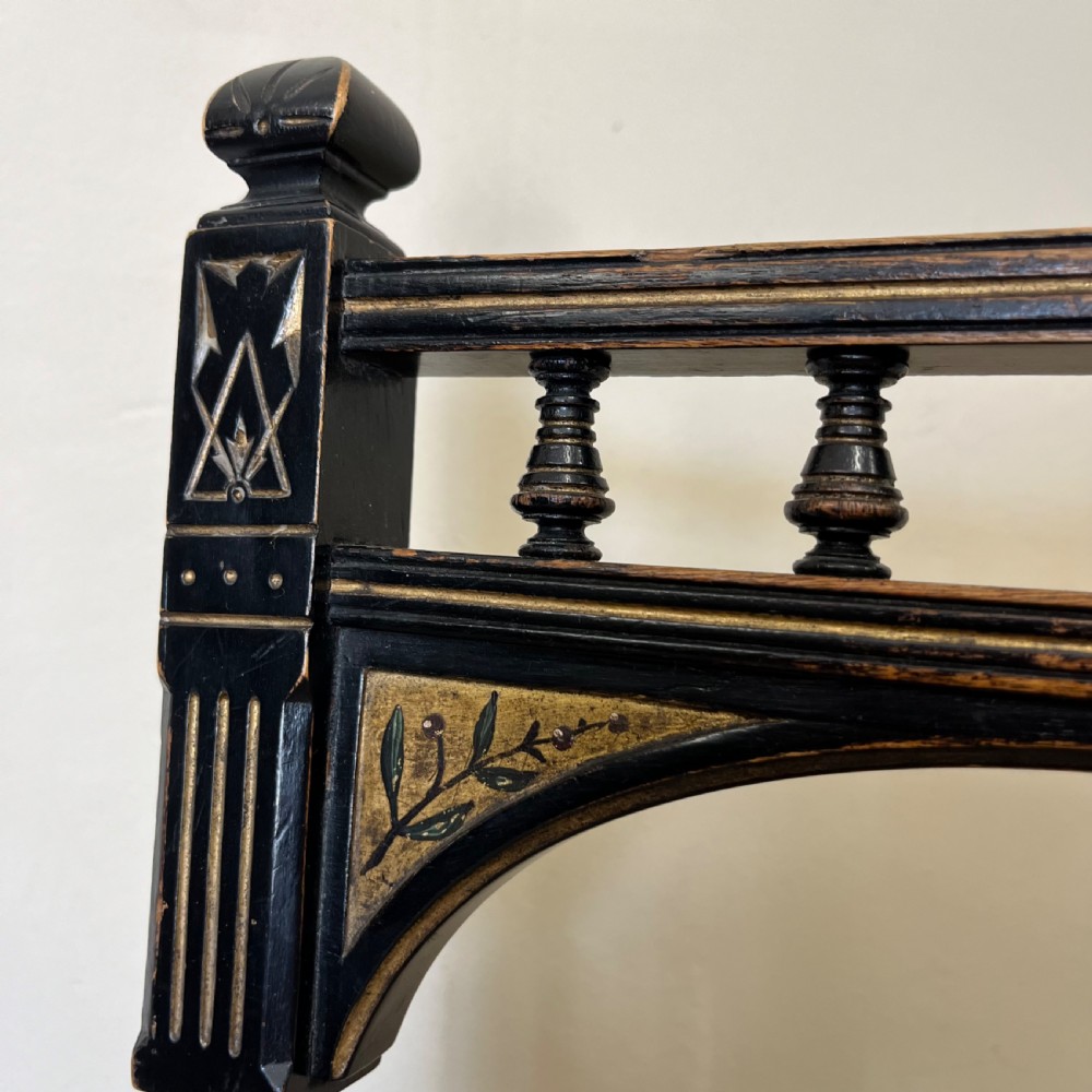 19th century ebonised aesthetic movement chair View IX