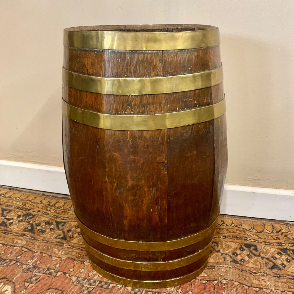 19th century brass bound stick stand View II