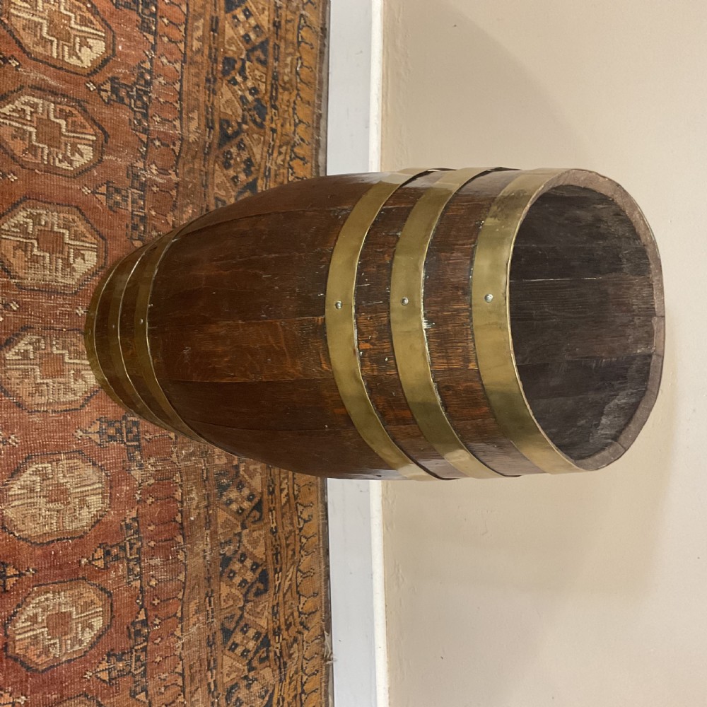19th century brass bound stick stand View V