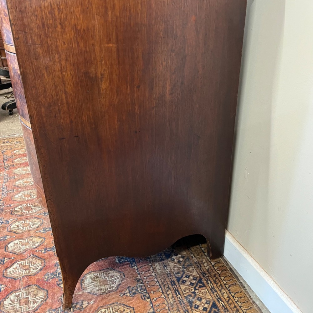 Georgian serpentine chest of drawers View X