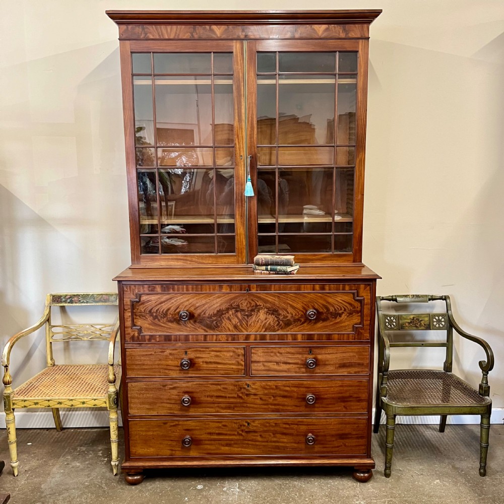 George IV secretaire bookcase