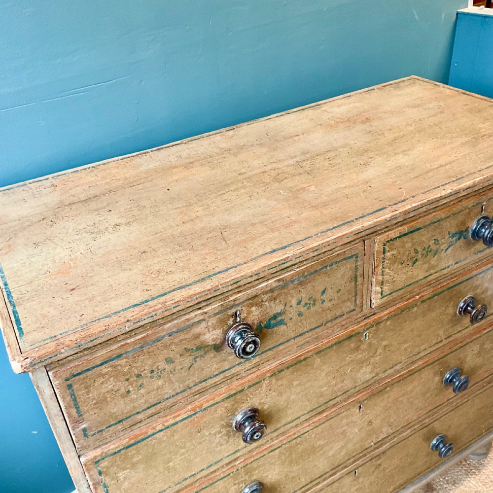 Regency painted chest of drawers View V