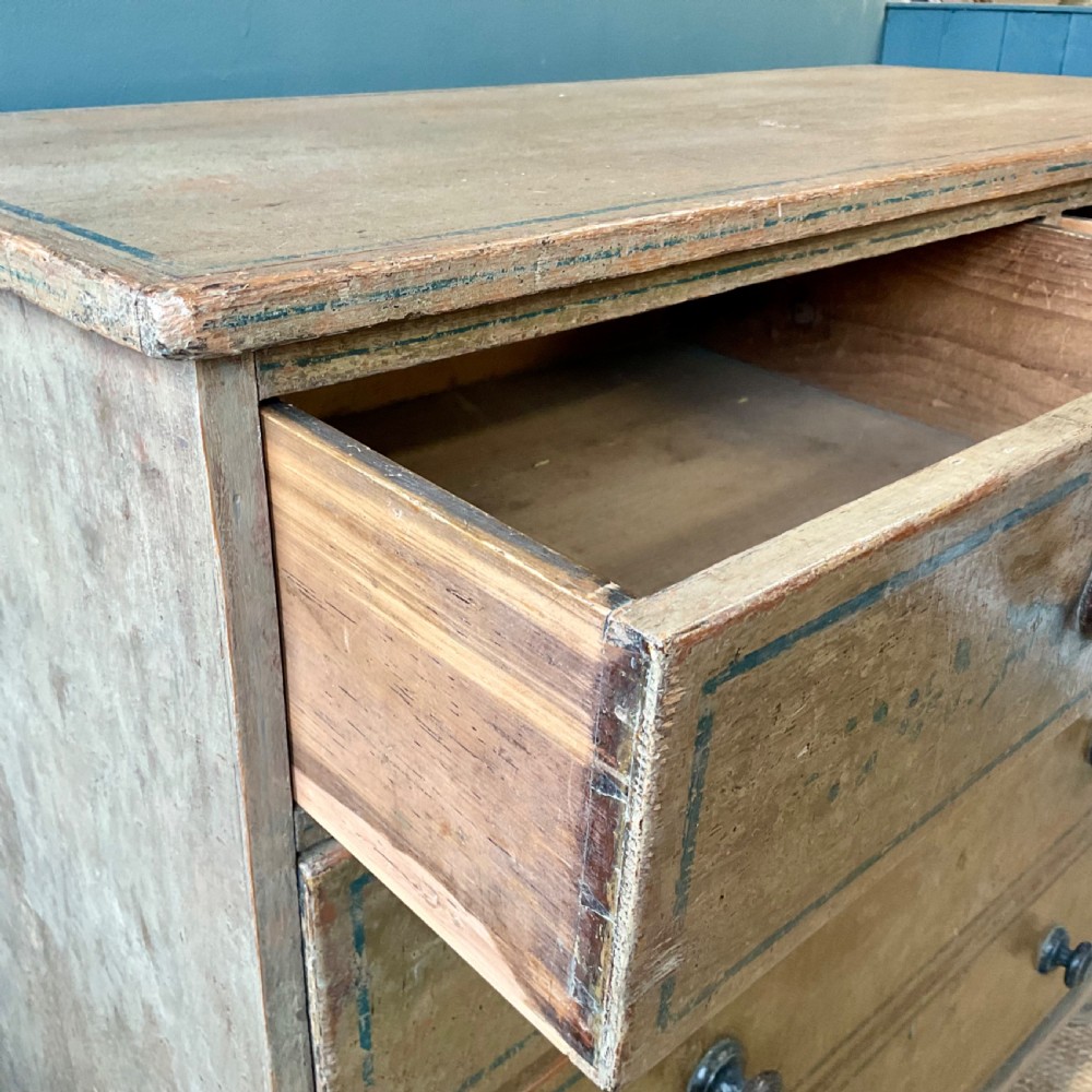 Regency painted chest of drawers View IX