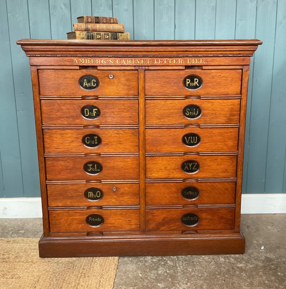 19th century Amberg filing cabinet View II