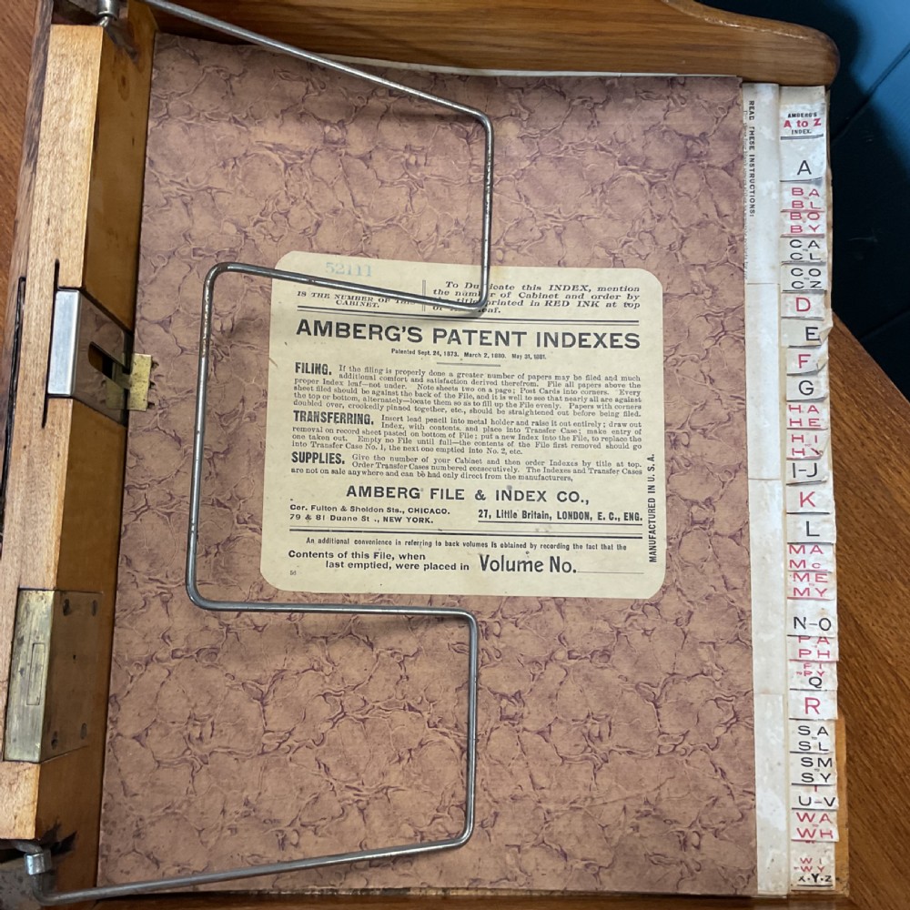 19th century Amberg filing cabinet View X
