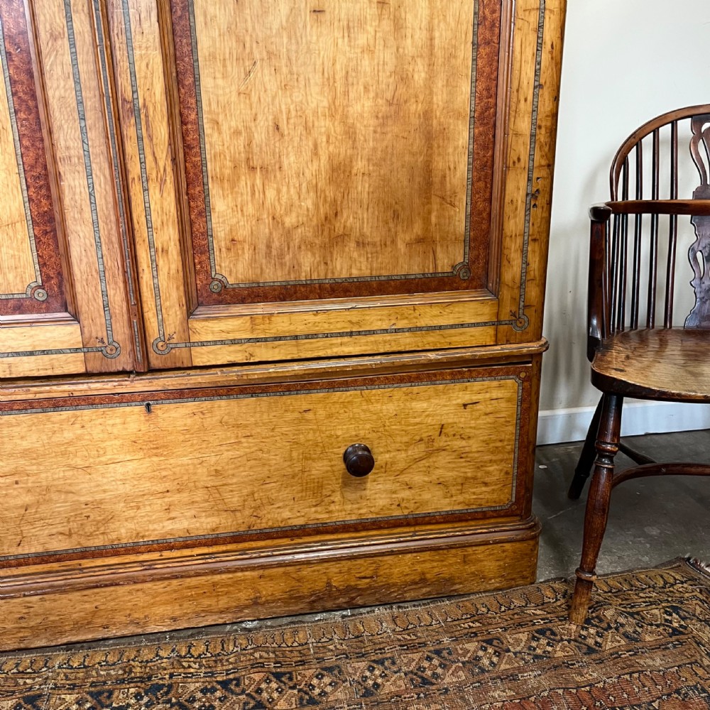 19th century faux maple wardrobe View V