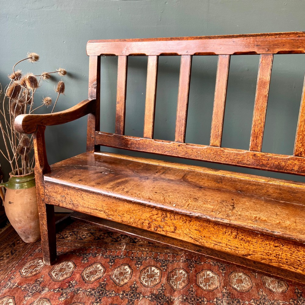 Georgian oak bench View II