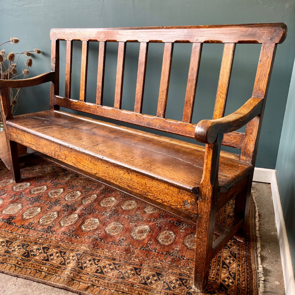 Georgian oak bench View III
