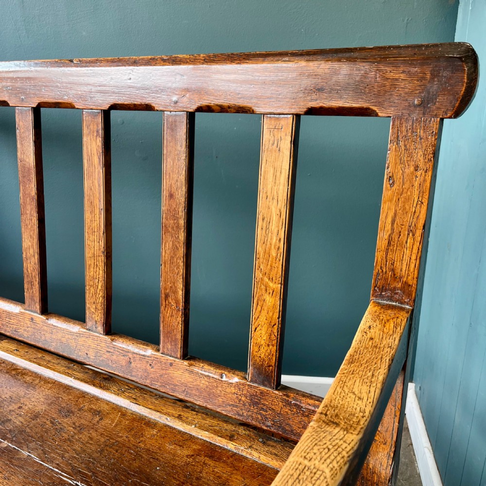 Georgian oak bench View V