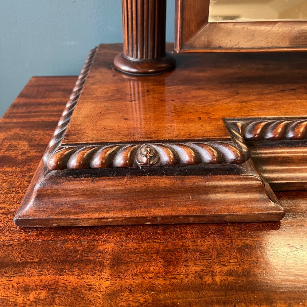 19th century mahogany toilet mirror  View II
