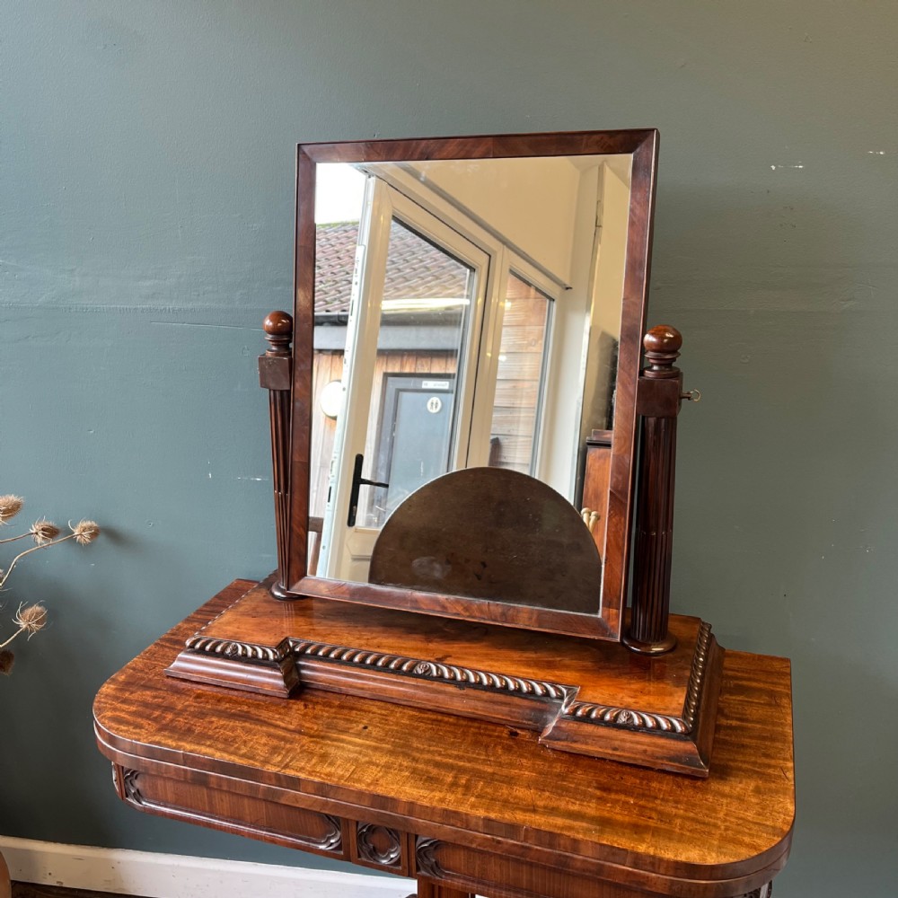 19th century mahogany toilet mirror  View X