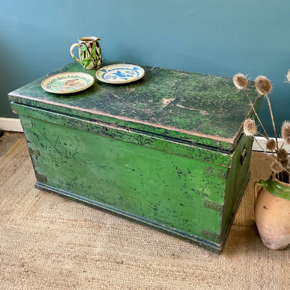19th century painted trunk View II