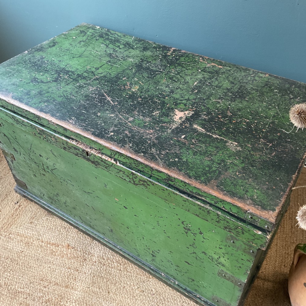 19th century painted trunk View VIII