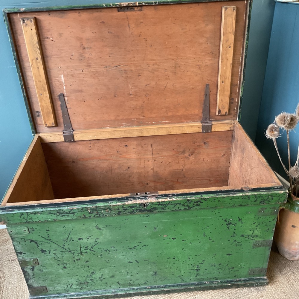 19th century painted trunk View X