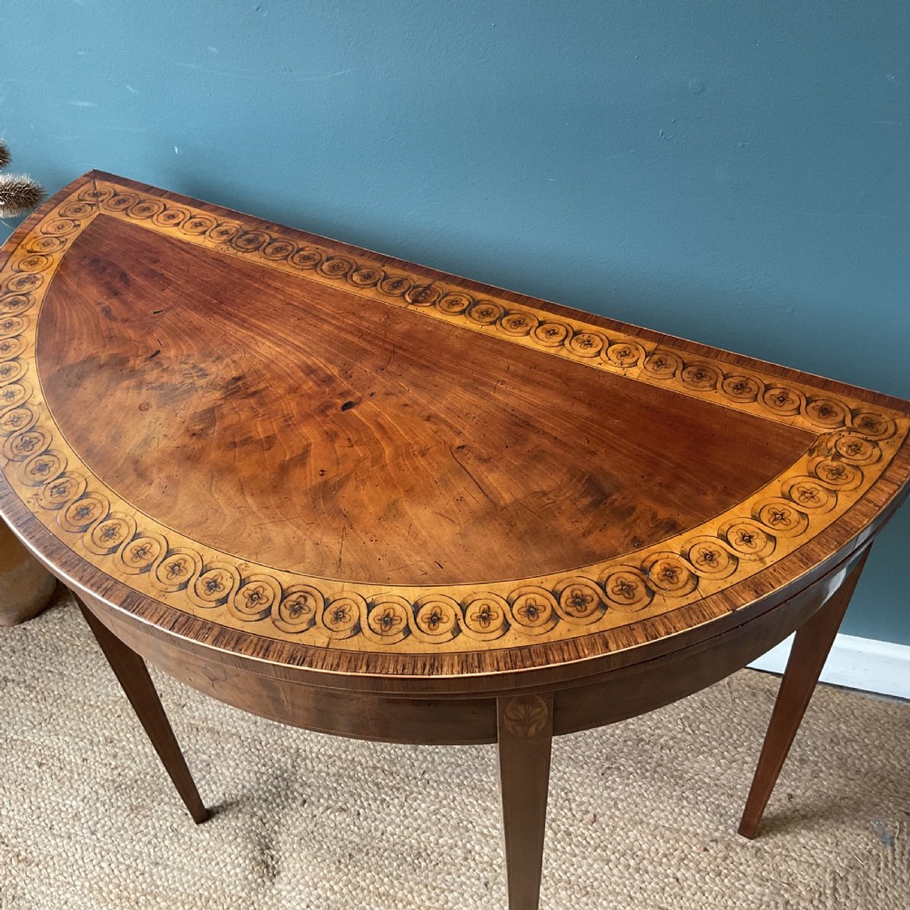 George lll Demi lune card table View II