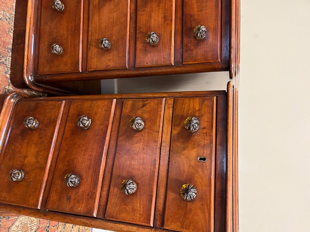 Pair of 19th century mahogany bedside chests View III