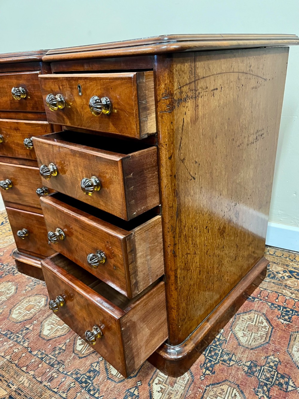 Pair of 19th century mahogany bedside chests View VI