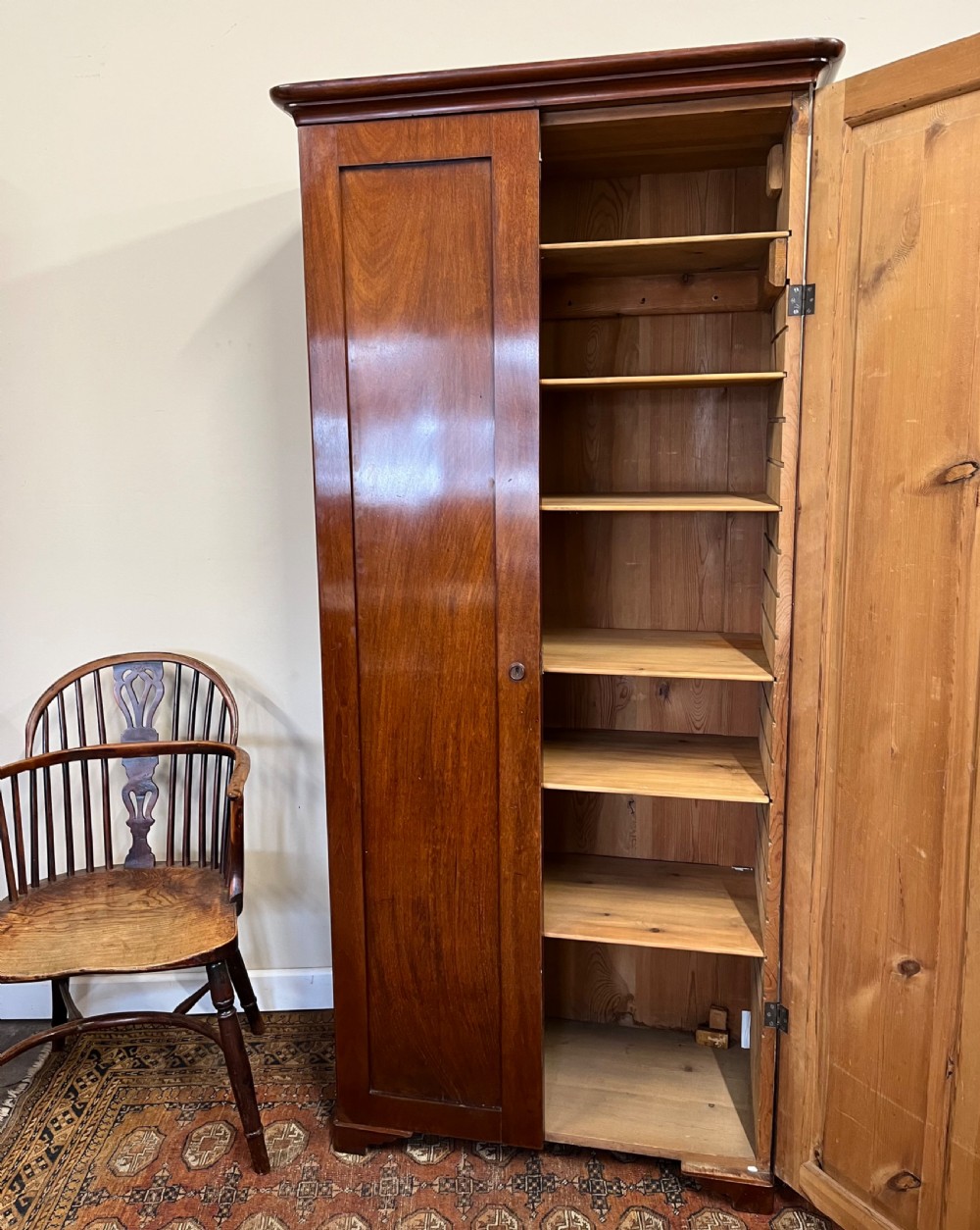 Mahogany hall cupboard View V
