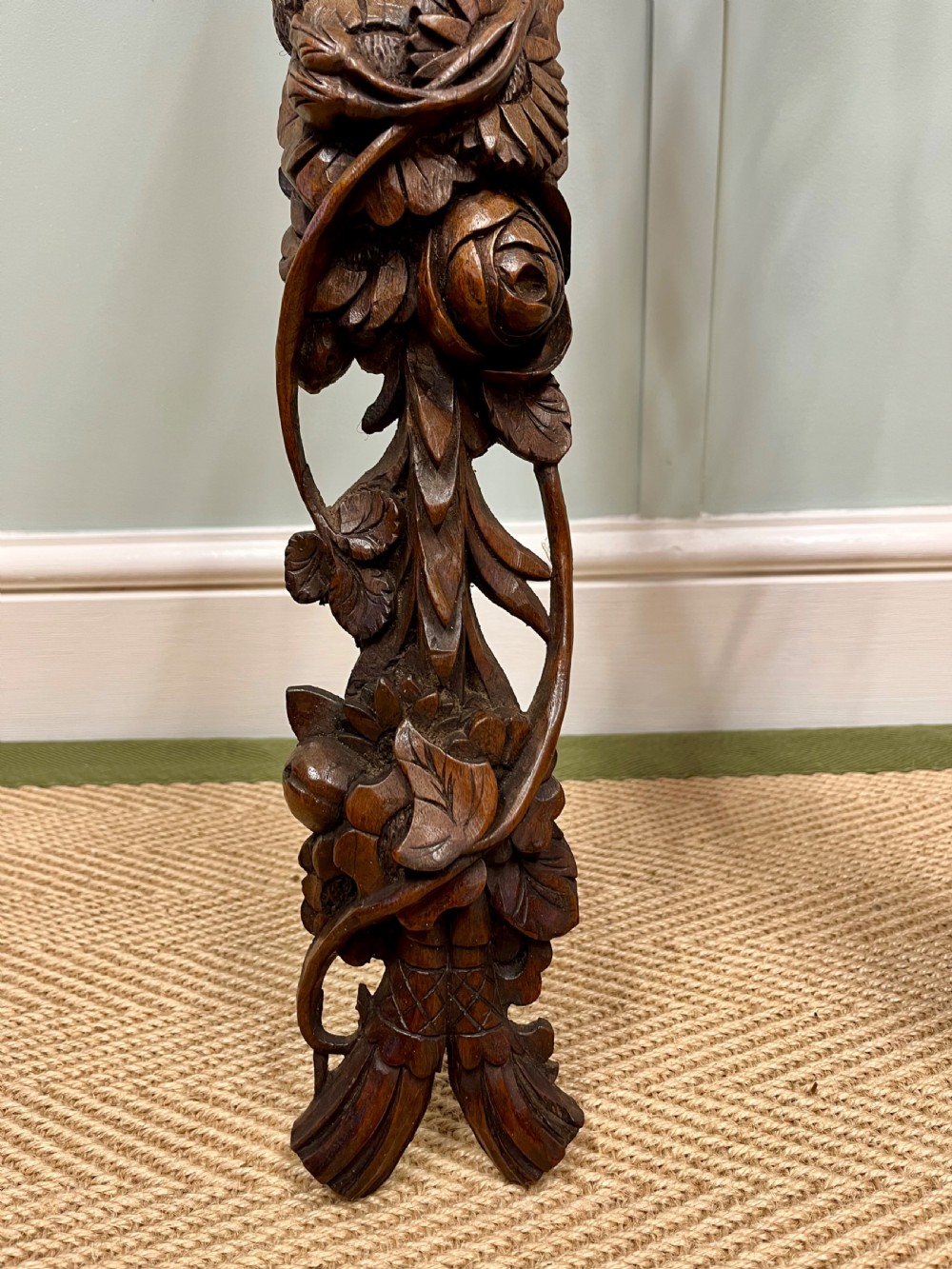 19th century pair of walnut carvings View IV