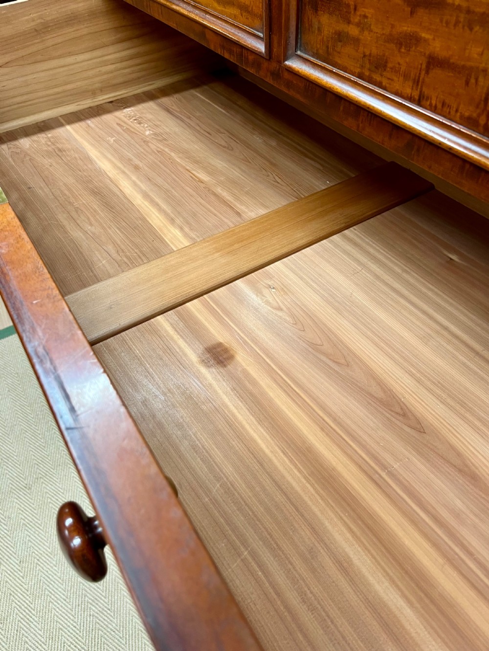 19th century mahogany and walnut chest of drawers View IV
