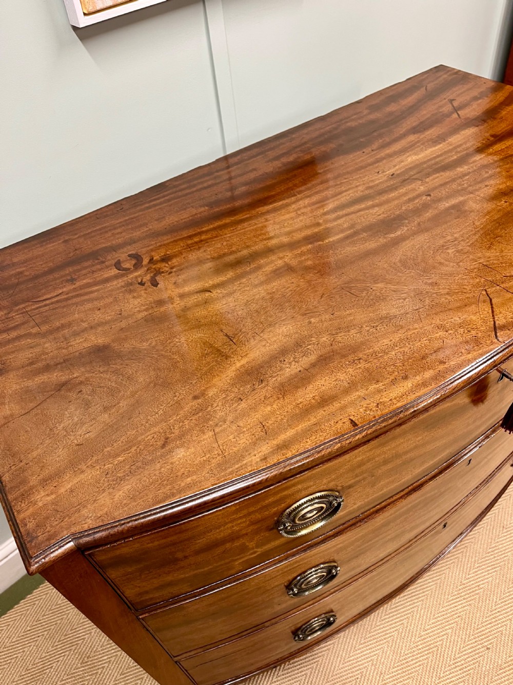 18th century bow fronted chest of drawers View IV