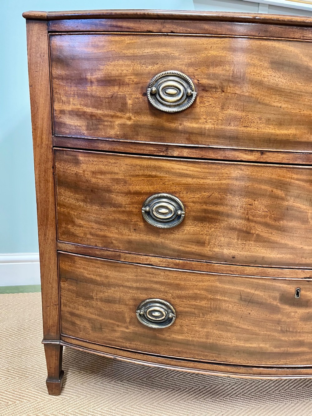 18th century bow fronted chest of drawers View V