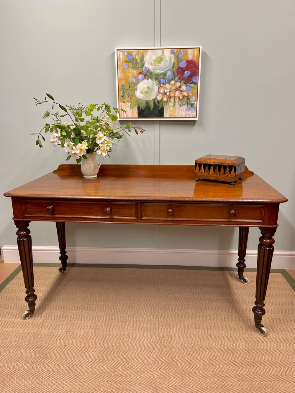 19th century mahogany writing table