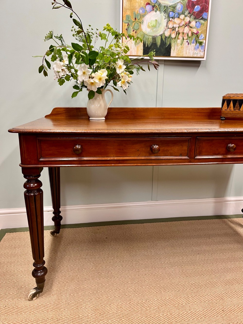 19th century mahogany writing table View II