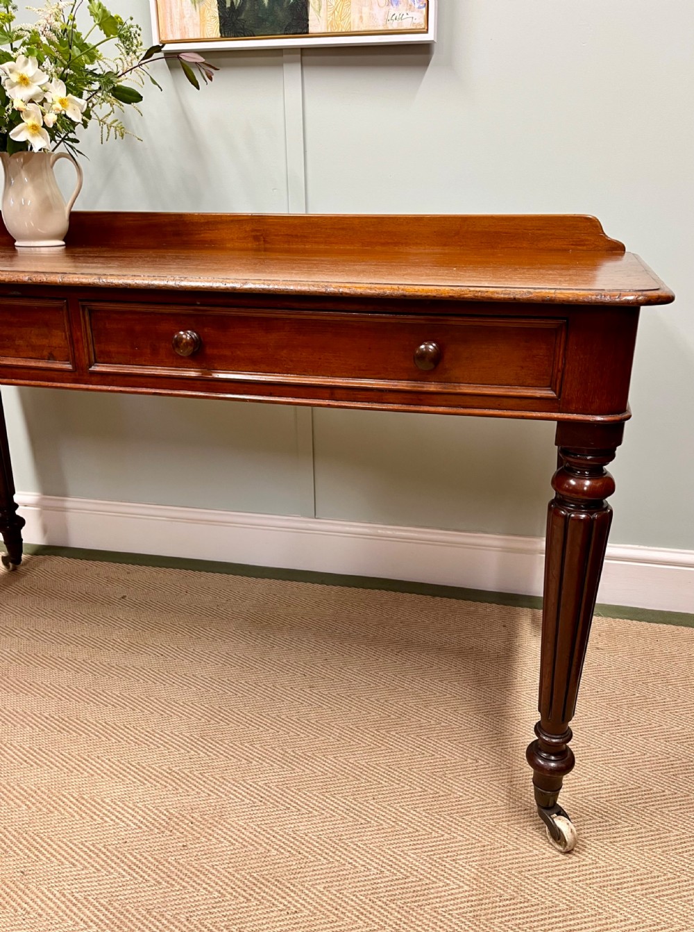 19th century mahogany writing table View IV