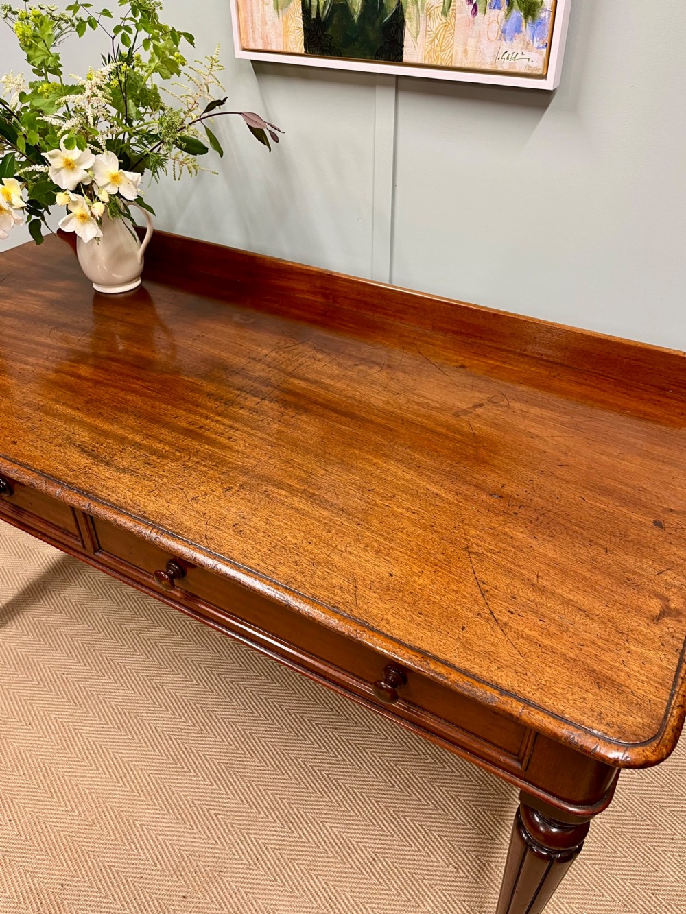 19th century mahogany writing table View VI