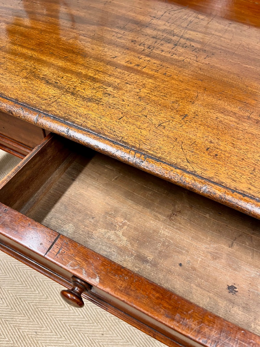 19th century mahogany writing table View VIII