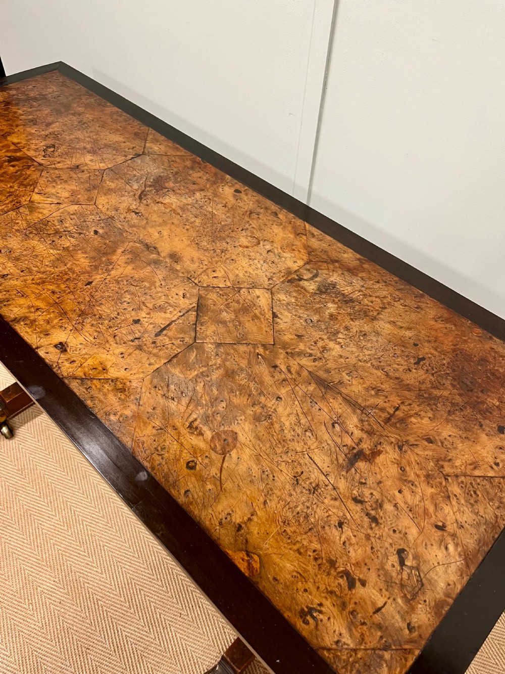 Walnut and ebonised center table View III