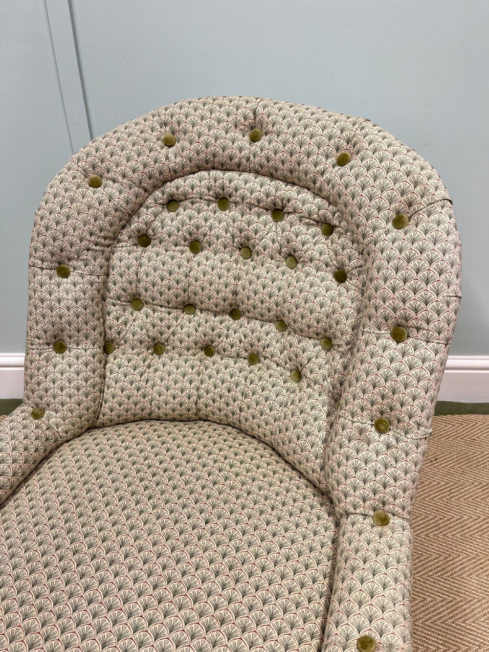 Victorian button back armchair View III