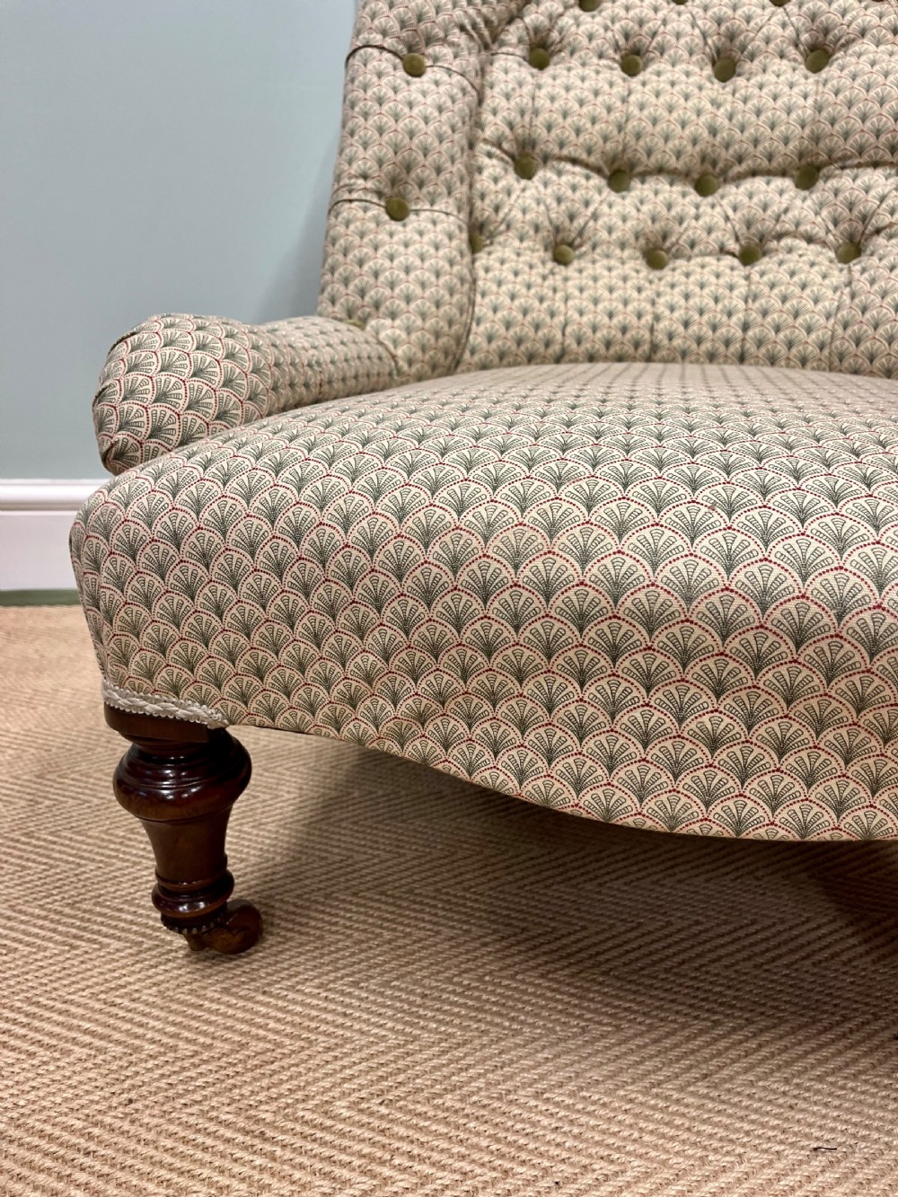 Victorian button back armchair View IV