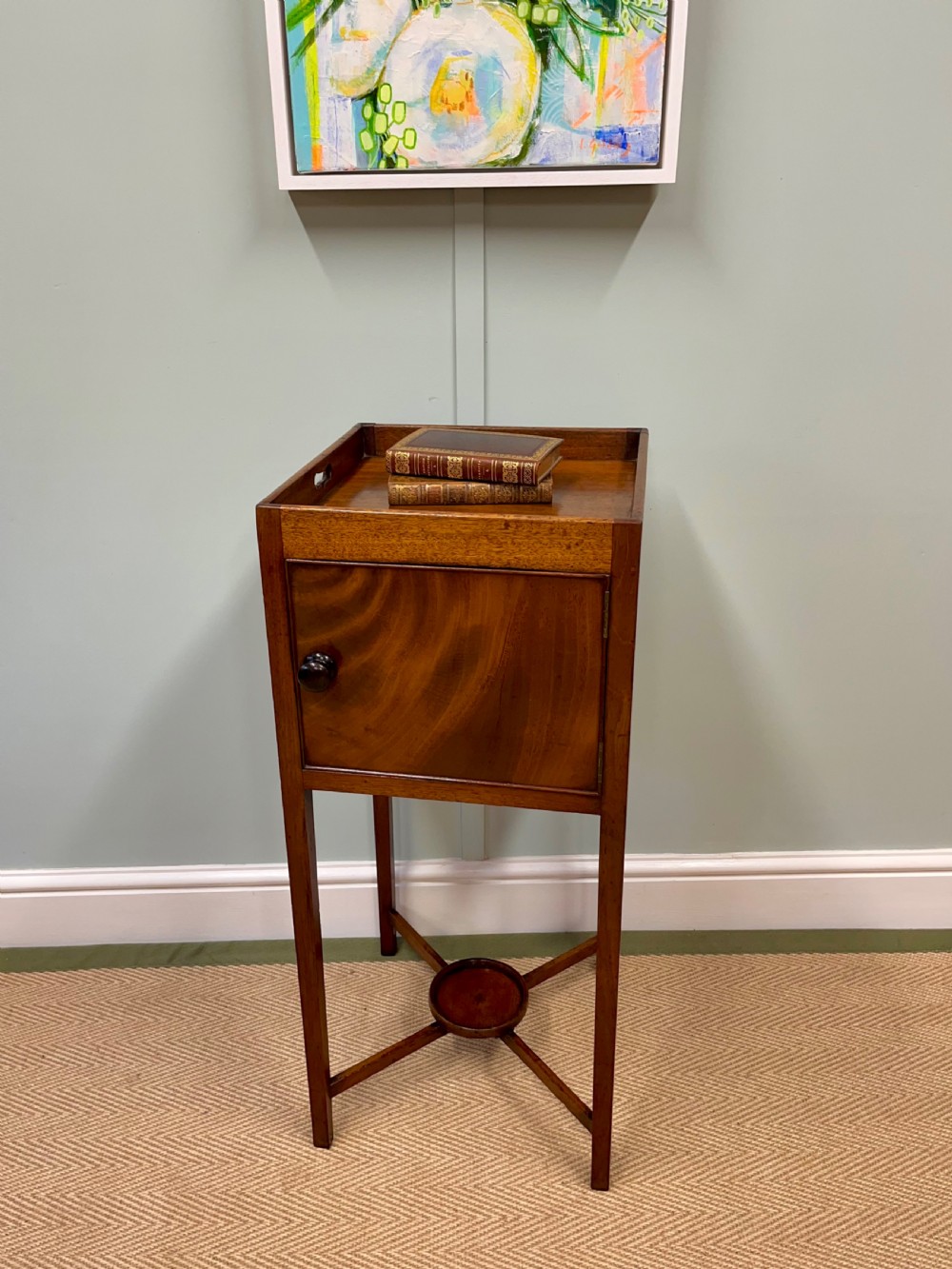 Georgian mahogany bedside pot cupboard
