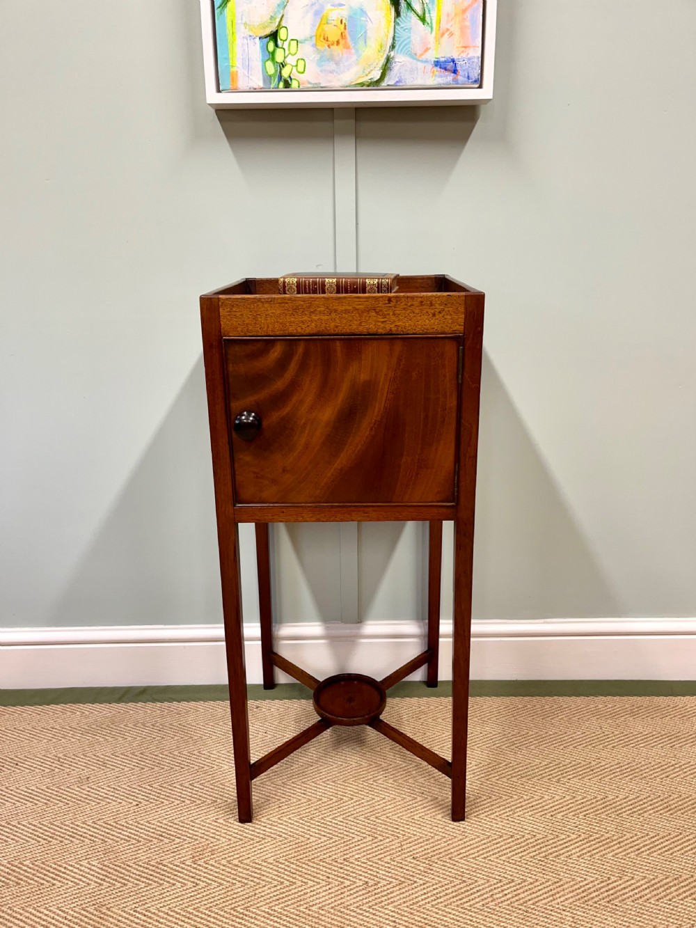 Georgian mahogany bedside pot cupboard View II