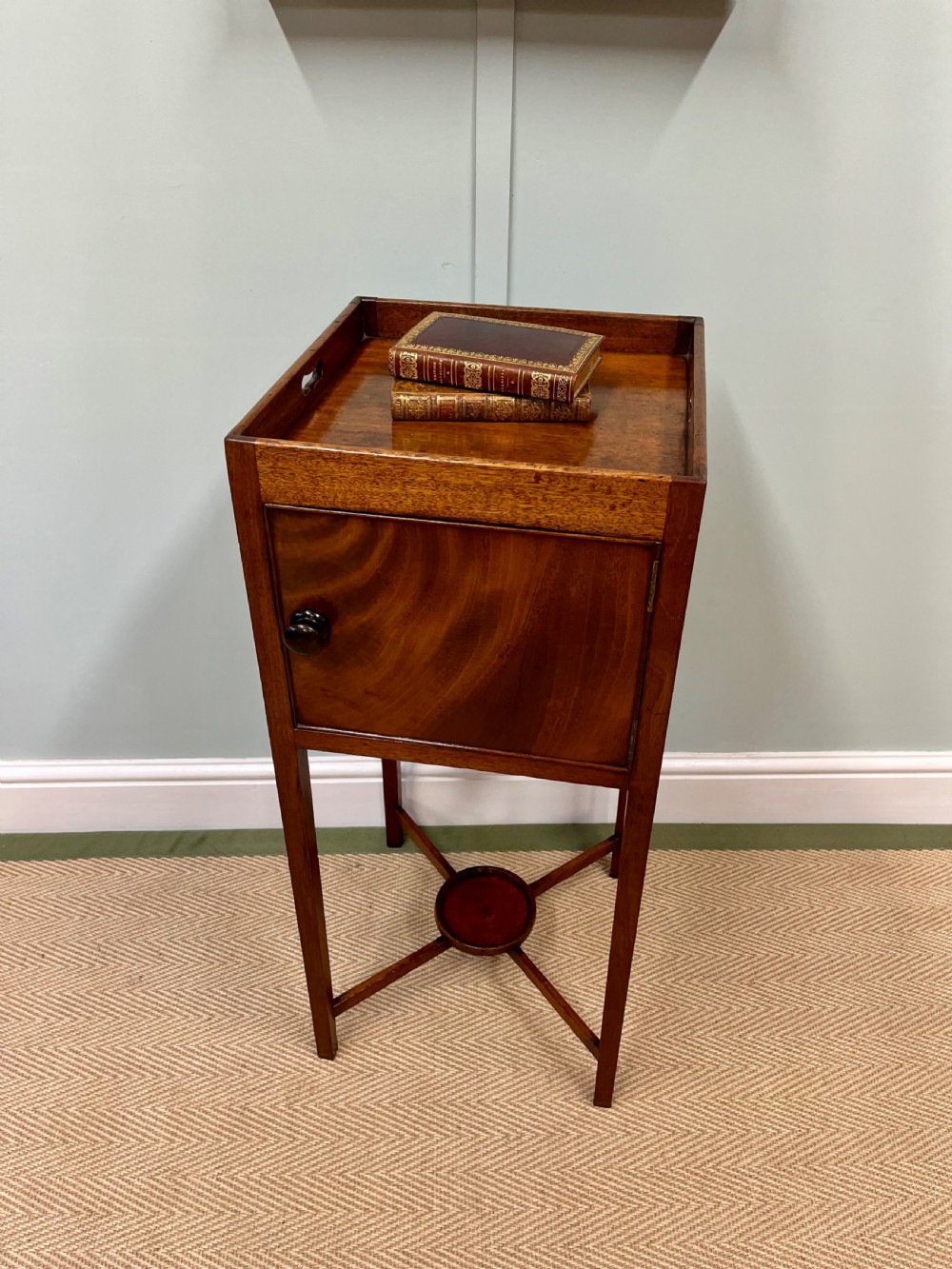 Georgian mahogany bedside pot cupboard View III