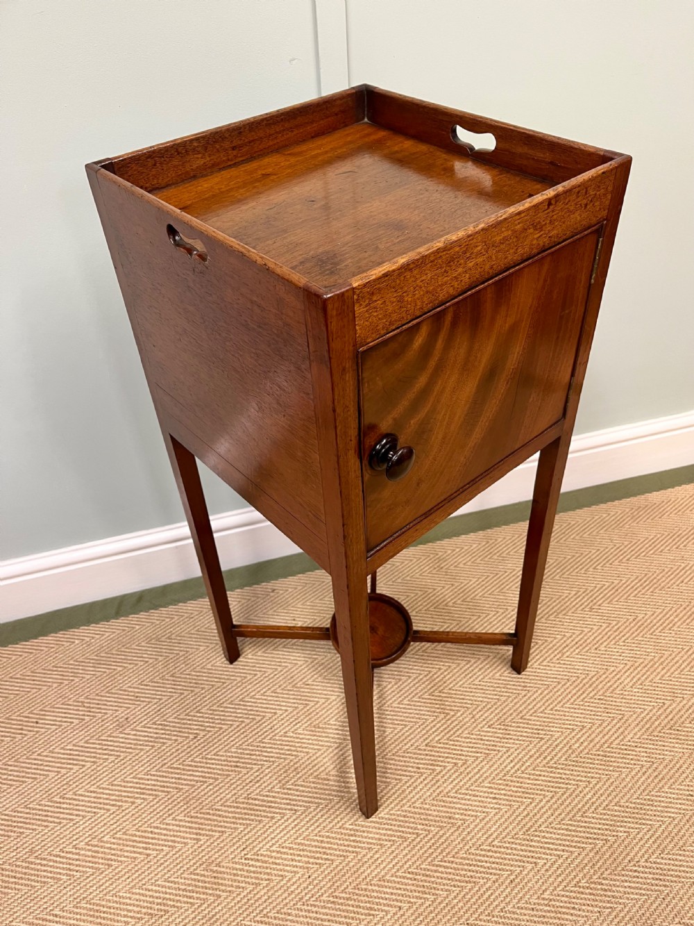 Georgian mahogany bedside pot cupboard View VII