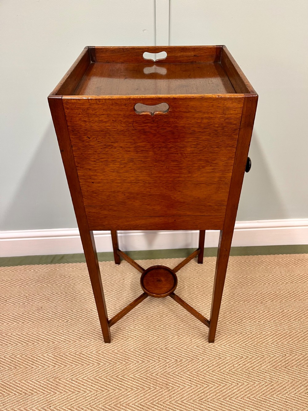 Georgian mahogany bedside pot cupboard View VIII