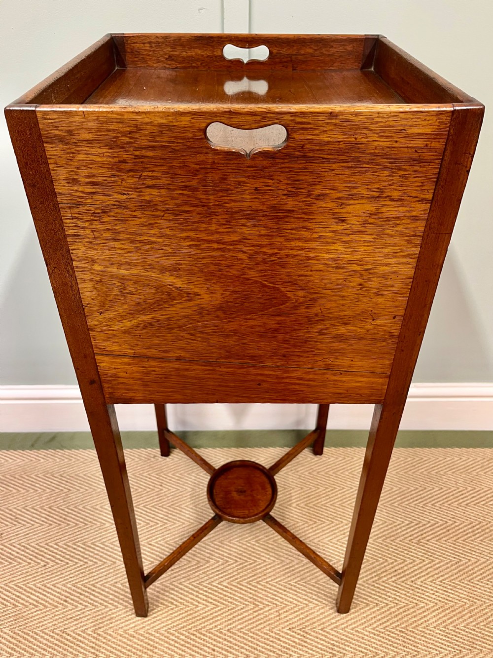 Georgian mahogany bedside pot cupboard View IX
