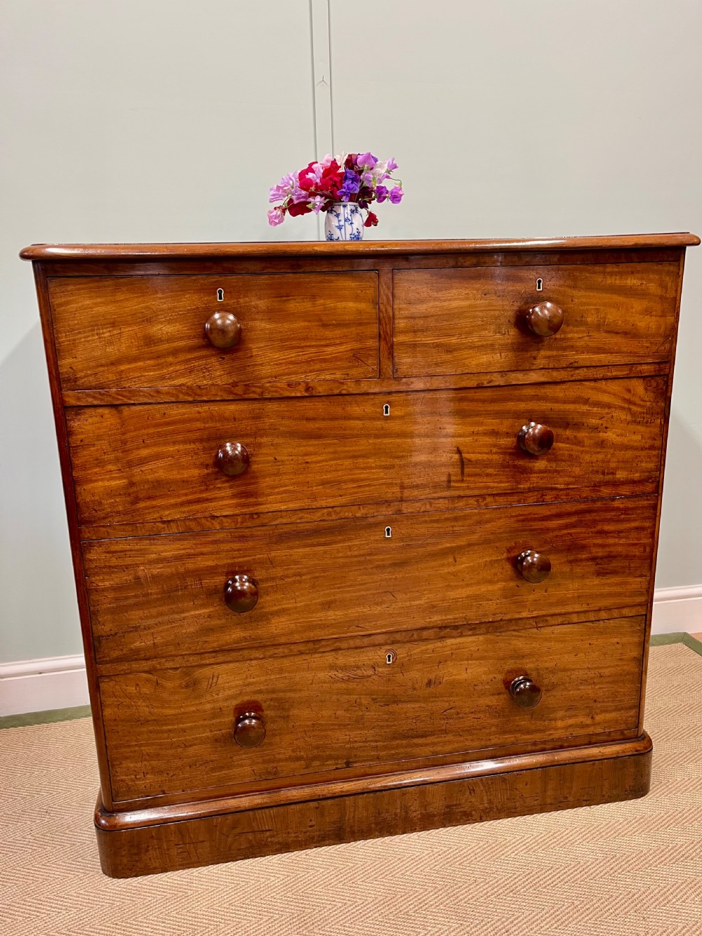 19th century mahogany chest of drawers